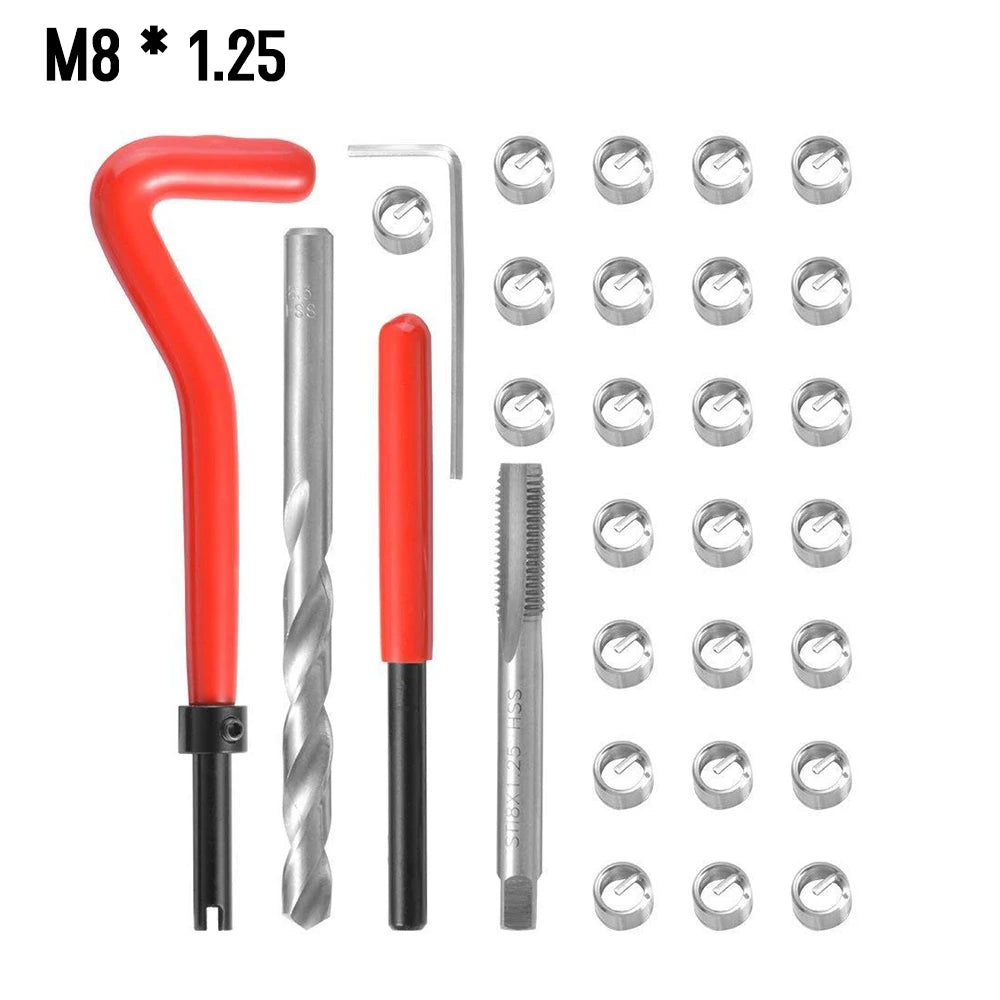 Universal Metric Thread Repair Insert Kit M5 to M14 Helicoil Car Pro Coil Tool M5 * 0.8 to M14 * 1.5