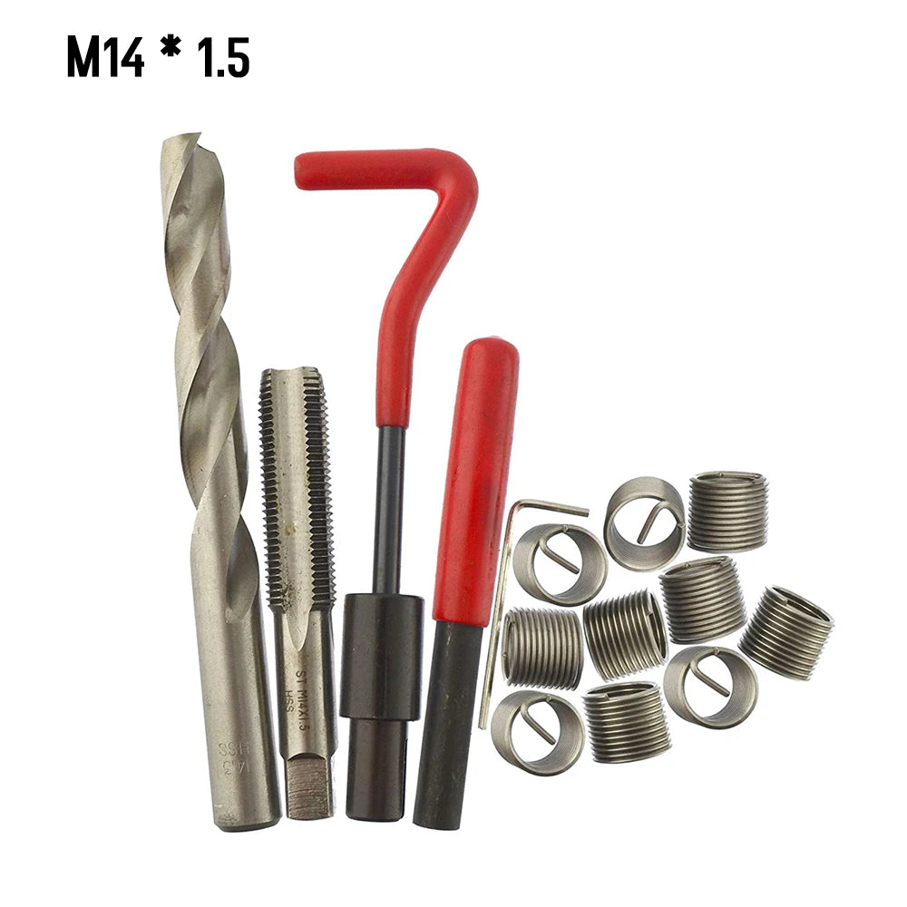 Universal Metric Thread Repair Insert Kit M5 to M14 Helicoil Car Pro Coil Tool M5 * 0.8 to M14 * 1.5