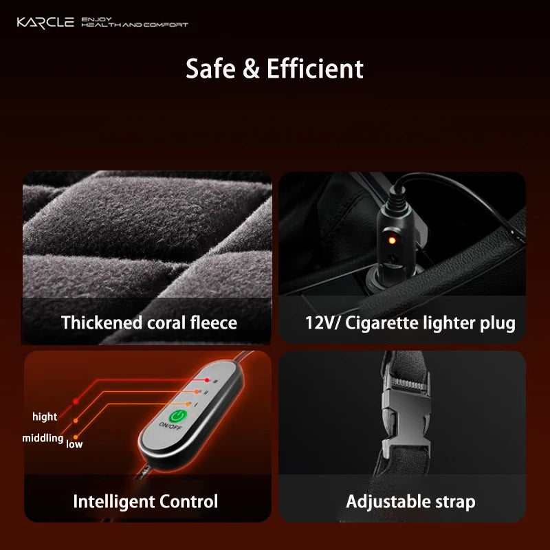 12V Heated Winter Warmth Seat Cover Lengthen Flannel Seat Cushion Auto Car Accessories Heating Pads Set Universal Protective Mat