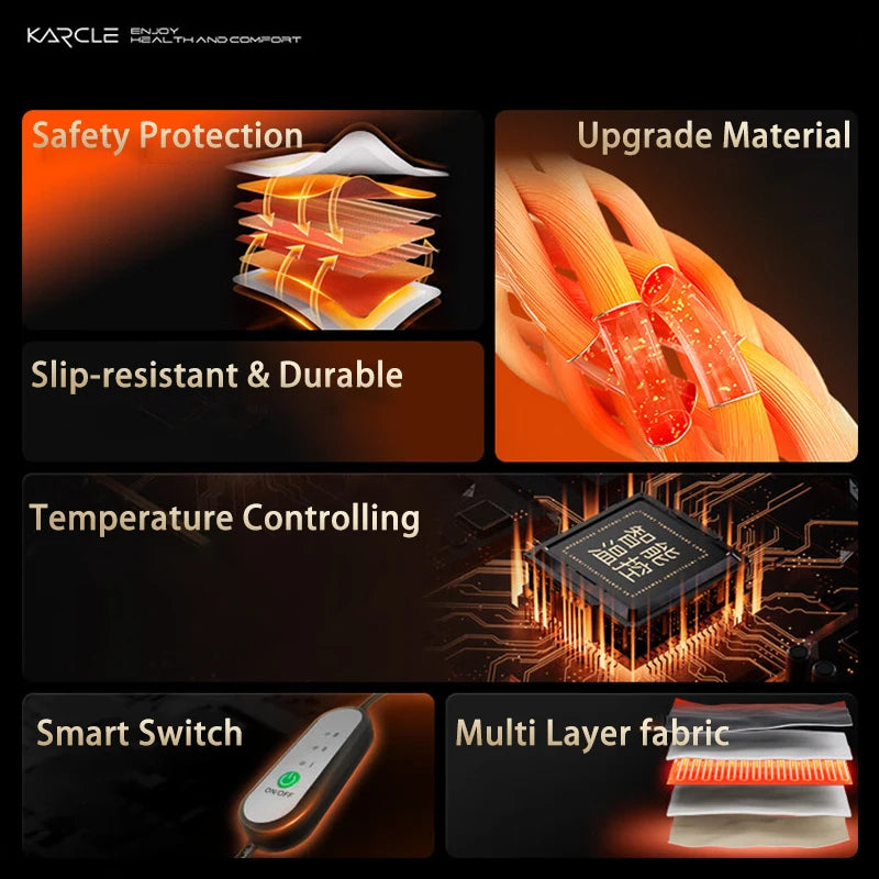 12V Heated Winter Warmth Seat Cover Lengthen Flannel Seat Cushion Auto Car Accessories Heating Pads Set Universal Protective Mat