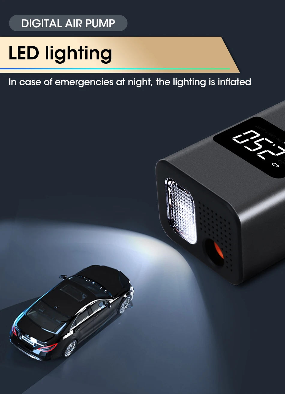 Vtopek Air Pump Portable Wireless Electric Tire Inflator For Car Bicycle Motorcycle Air Compressor Injector Bike MTB Accessories