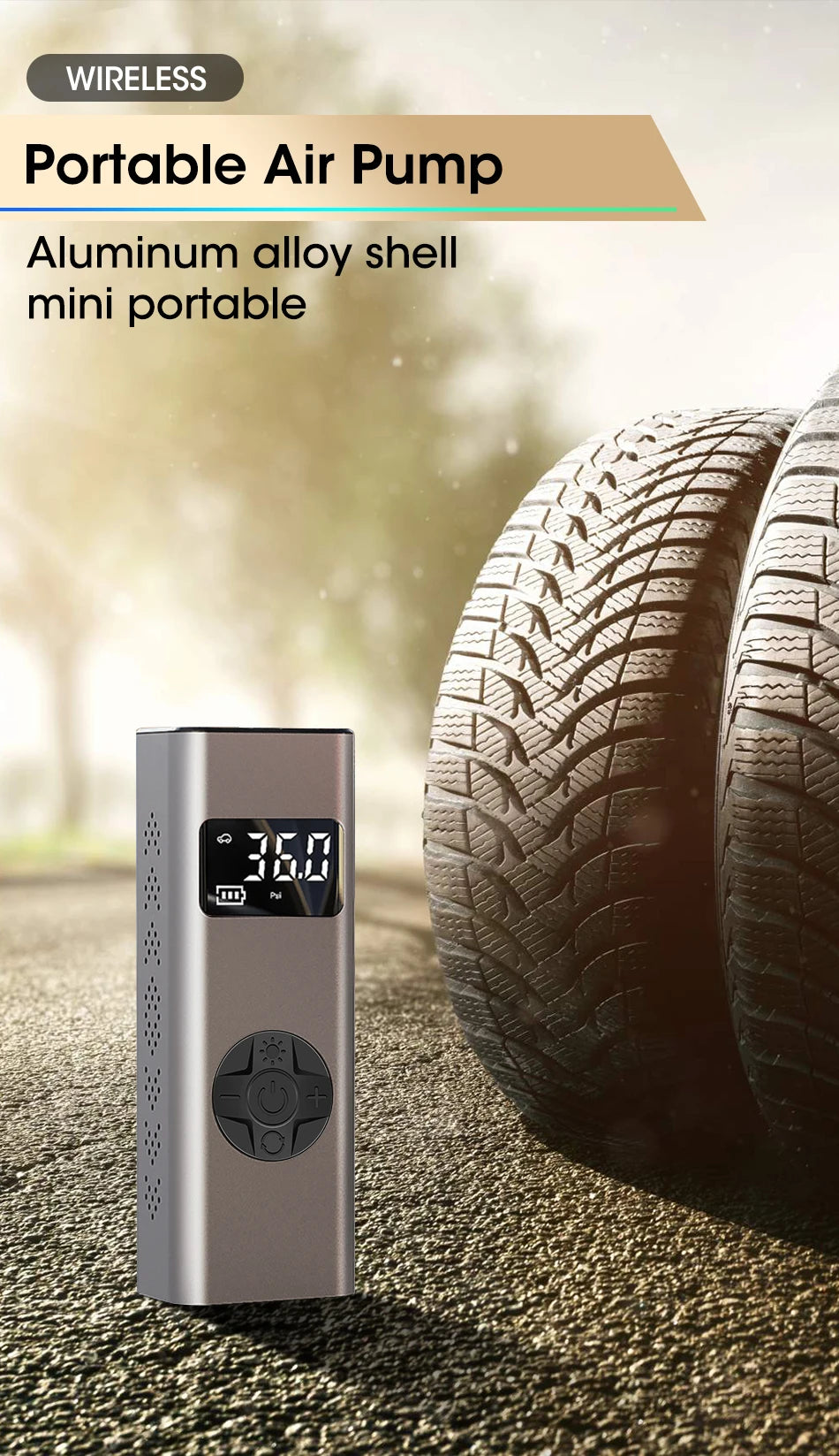 Vtopek Air Pump Portable Wireless Electric Tire Inflator For Car Bicycle Motorcycle Air Compressor Injector Bike MTB Accessories