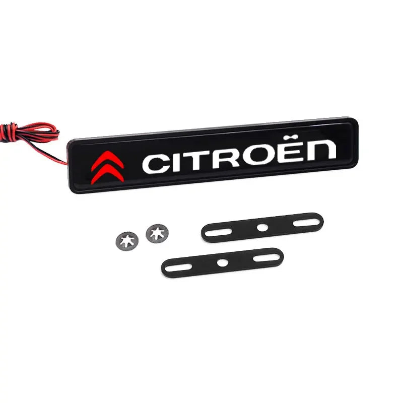 LED Front Hood Grille Emblem Badge Decorative Car Light For Citroen C1 C3 C4 C5 C6 2CV VTS Picasso Cross Cactus C4L DS3 DS4 DS5