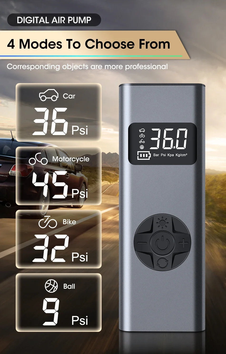 Vtopek Air Pump Portable Wireless Electric Tire Inflator For Car Bicycle Motorcycle Air Compressor Injector Bike MTB Accessories