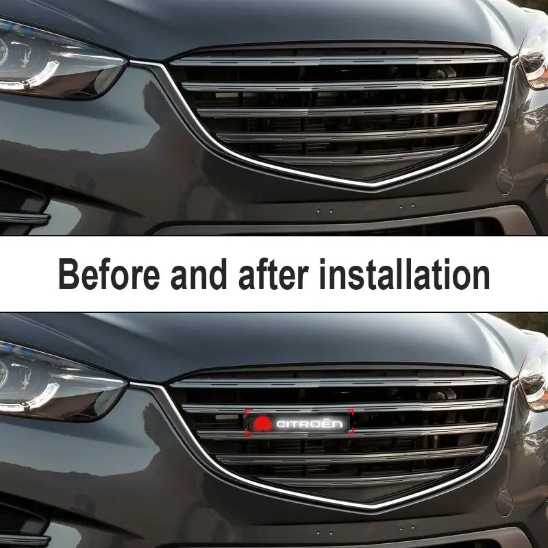 LED Front Hood Grille Emblem Badge Decorative Car Light For Citroen C1 C3 C4 C5 C6 2CV VTS Picasso Cross Cactus C4L DS3 DS4 DS5