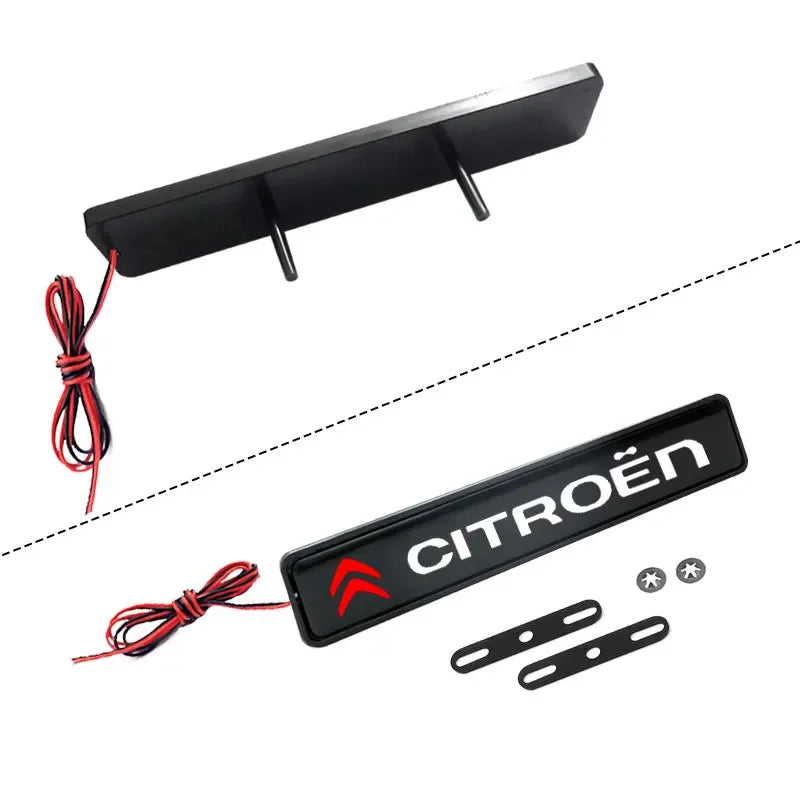 LED Front Hood Grille Emblem Badge Decorative Car Light For Citroen C1 C3 C4 C5 C6 2CV VTS Picasso Cross Cactus C4L DS3 DS4 DS5