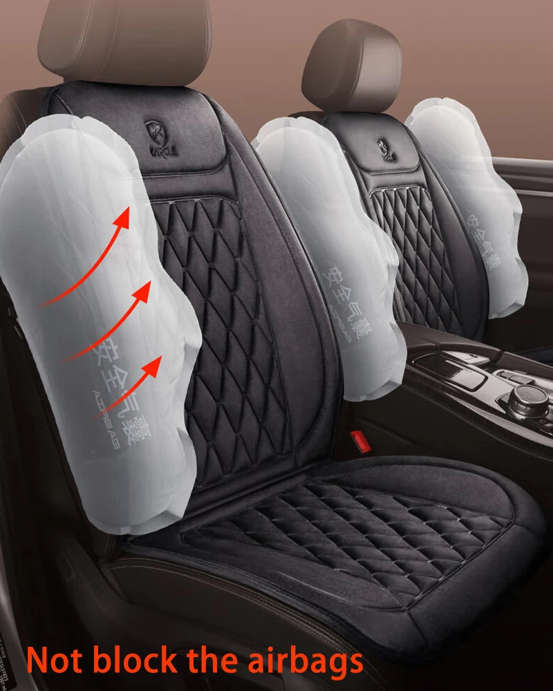 12V Heated Winter Warmth Seat Cover Lengthen Flannel Seat Cushion Auto Car Accessories Heating Pads Set Universal Protective Mat