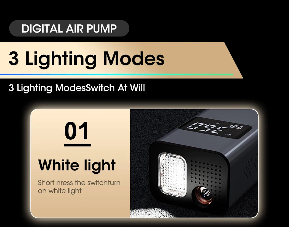 Vtopek Air Pump Portable Wireless Electric Tire Inflator For Car Bicycle Motorcycle Air Compressor Injector Bike MTB Accessories