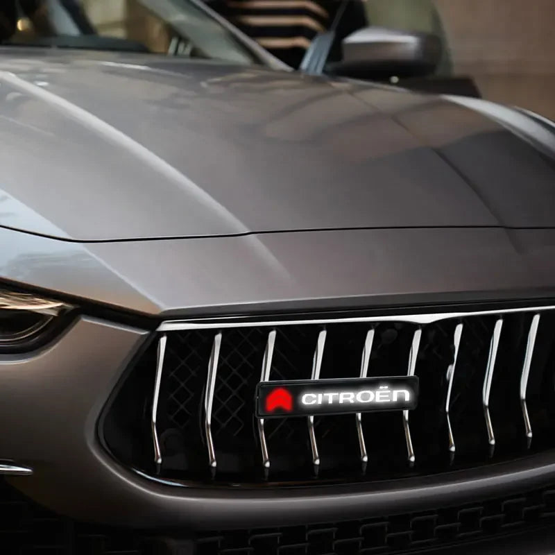 LED Front Hood Grille Emblem Badge Decorative Car Light For Citroen C1 C3 C4 C5 C6 2CV VTS Picasso Cross Cactus C4L DS3 DS4 DS5