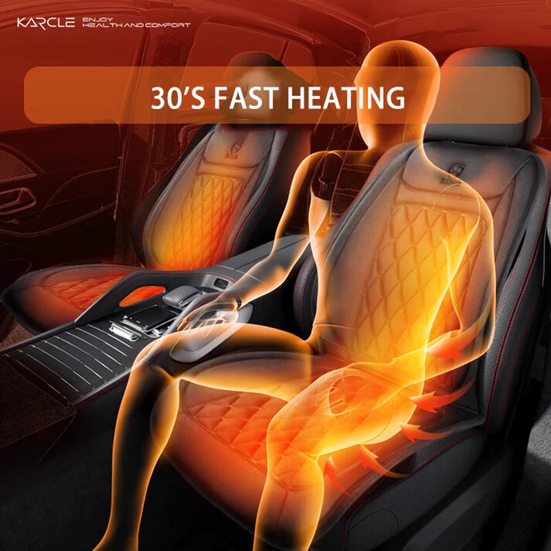 12V Heated Winter Warmth Seat Cover Lengthen Flannel Seat Cushion Auto Car Accessories Heating Pads Set Universal Protective Mat